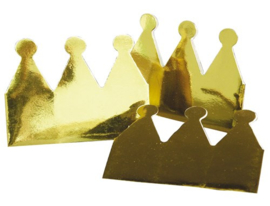 Kroontje metallic goud (6st)
