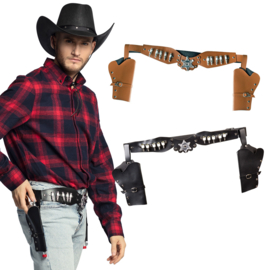 Cowboy holster bruin/zwart