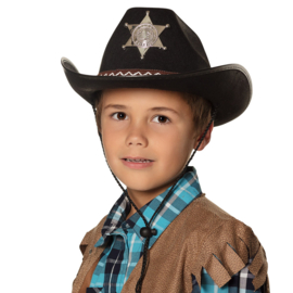 Kinderhoed sheriff zwart