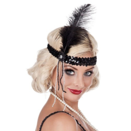 Charleston hoofdband zwart