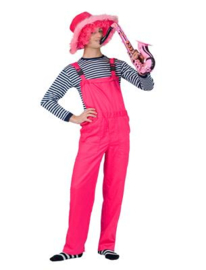 Tuinbroek fluor roze