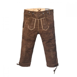 Lederhose Rudi donkerbruin lang