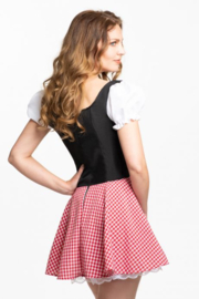 Dirndl Eva rood/zwart