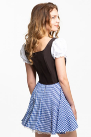 Dirndl Eva blauw/bruin