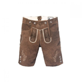 Lederhose Ralf donkerbruin kort