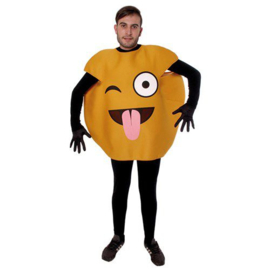 Tong uit mond emoticon kostuum