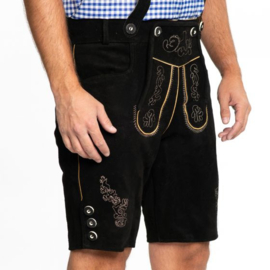 Lederhose Gustav zwart kort