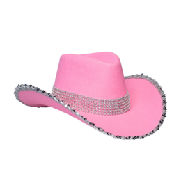 Hoed cowgirl roze