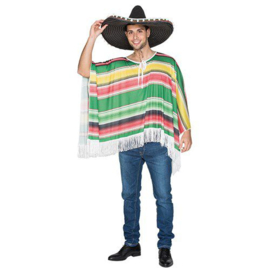 Mexicaanse poncho volwassen