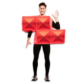 Tetris kostuum rood volwassen