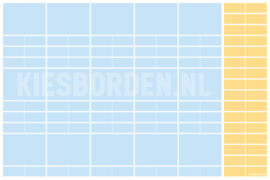 Kiesbord kleuters | Blauw-Geel