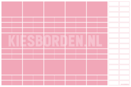 Kiesbord kleuters | Roze-Wit