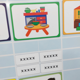 Magneten kiesbord (naamvakjes afdekken)