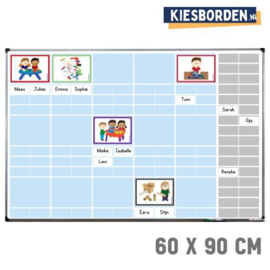 Kiesbord kleuters | Wit (geel)