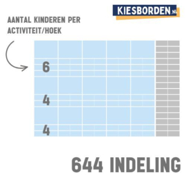 Kiesbord kleuters | Wit (geel)