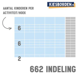 Kiesbord kleuters | Wit (geel)