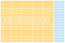 Kiesbord kleuters | Geel-Blauw