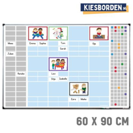 Kiesbord kleuters | Grijs-Blauw (andere indeling)