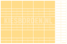 Kiesbord kleuters | Geel-Wit