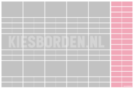 Kiesbord kleuters | Grijs-Roze
