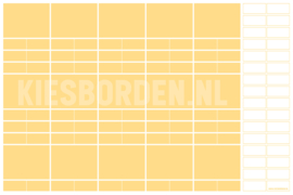 Kiesbord kleuters | Geel-Wit