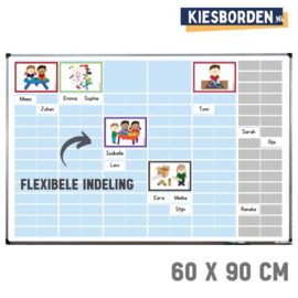 Kiesbord kleuters | Grijs-Blauw (flexibele indeling)