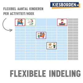 Kiesbord kleuters | Grijs-Blauw (flexibele indeling)