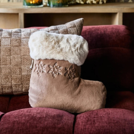 Kussen Christmas Stocking Faux Fur Box Pillow 50x30 cm - 583640