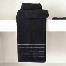 RM Elegantes Handtuch schwarz 100x50 Riviera Maison 466970