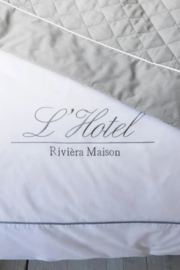 IT Riviera Maison dekbedovertrek L''Hotel Anthracite 240x220 + 2 kussenslopen 50x70 cm Italiaanse maat!!! 129328