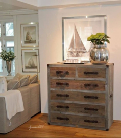 Hampton Cruise Trunk Old wood Riviera Maison  110 Breed x112 Hoog x 50 cm diep