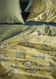 groen At Home by BeddingHouse dekbedovertrek Bygone - 200 x 200/220 cm + 2x 60 x 70 cm - Olive Green 33335.0