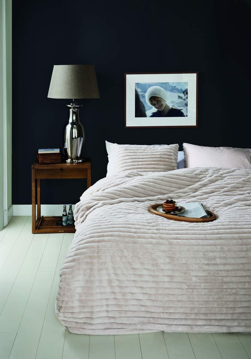 Riviera Maison bettbezug Furry Stripes - 140 x 200/220 cm + 1x 60 x 70 cm - Off-white 333125