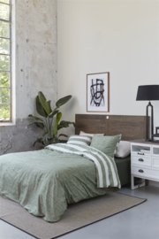Riviera Maison dekbedovertrek Lindy Lines - 155 x 220 cm - Grey Green 257837