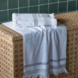 Serene white Towel 100x50 Riviera maison 482090