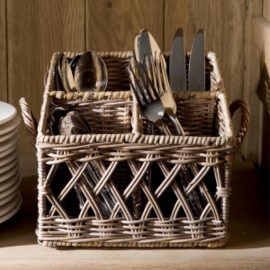 Rustic Rattan Couvert Basket Square Riviera Maison 125270 (showmodel)