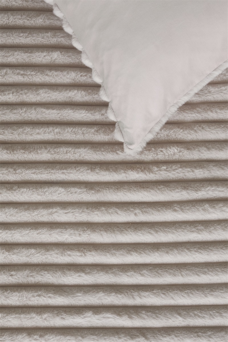 Riviera Maison bettbezug Furry Stripes - 140 x 200/220 cm + 1x 60 x 70 cm - Off-white 333125