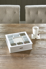 Tea Box with Monogram Coasters 6pcs Riviera Maison 546780