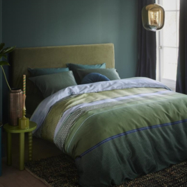 blauwgroen  Beddinghouse dekbedovertrek Romeo - 140 x 200/220 cm - Blue Green 326731