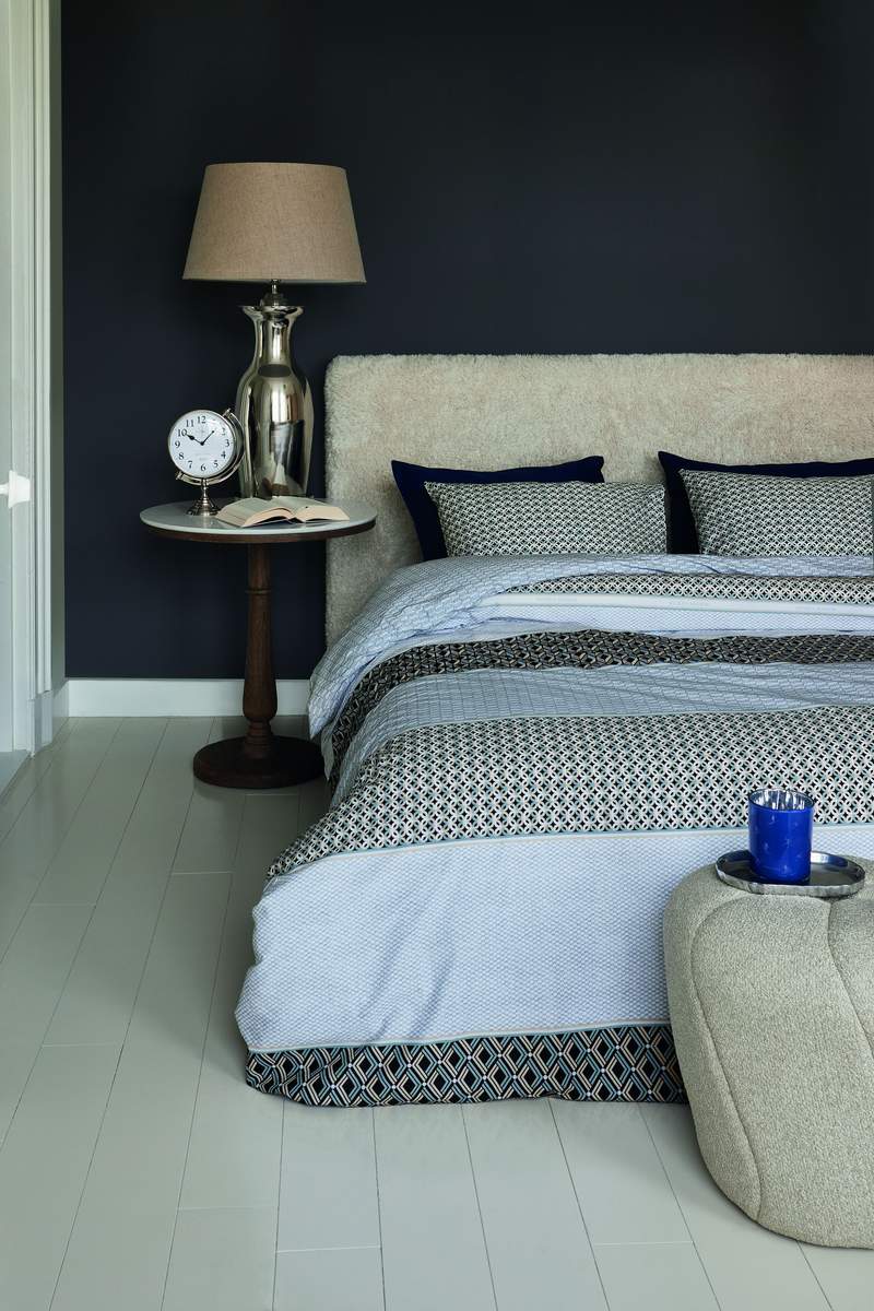 Riviera Maison bettbezug Lawrence - 140 x 200/220 cm + 1x 60 x 70 cm - Blue Grey 333036