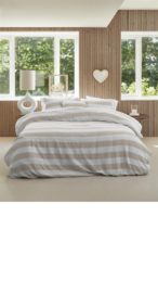 DE Riviera Maison dekbedovertrek Striped - 200 x 200 cm - Sand 330250