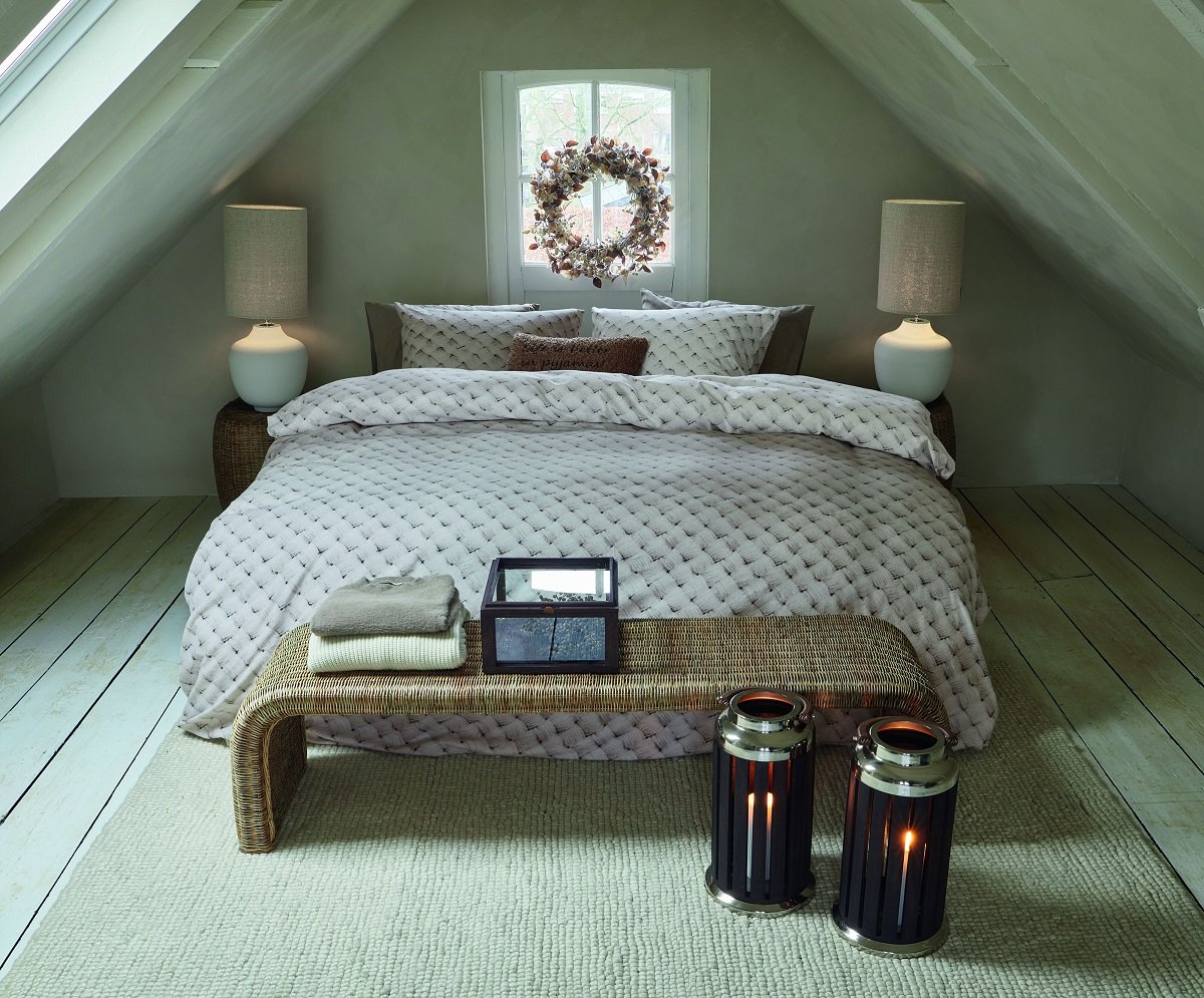 Riviera Maison bettbezug Woven Wool - 140 x 200/220 cm + 1x 60 x 70 cm - Natural 333143