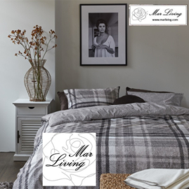 Riviera Maison Cozy Check - 240 x 200/220 cm - Sand 248409