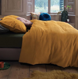oker DE At Home by BeddingHouse dekbedovertrek Relax - 135 x 200 cm - Ochre 238554#