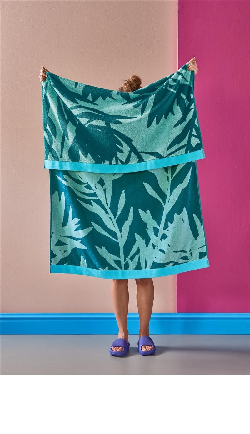KAAT Amsterdam Bermuda Beach Towel - 100 x 180 cm - Blue Green 330033