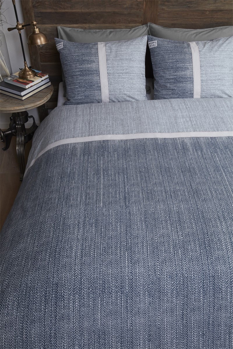 Riviera Maison dekbedovertrek Amsterdam loft blue grey riviera maison 140x200/220