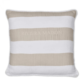 Riviera Maison Striped Cushion - 45 x 45 cm - Sand 330266 (incl vulling)