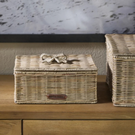 595600 Rustic Rattan Bow Storage Box M