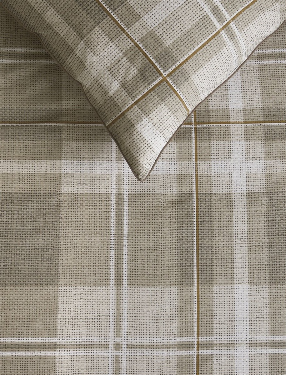 Riviera Maison bettbezug Tartan Check - 140 x 200/220 cm + 1x 60 x 70 cm - Sand 333000