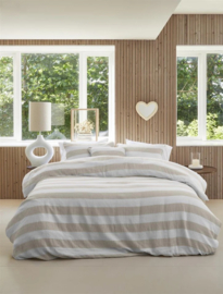 DE Riviera Maison dekbedovertrek Striped - 200 x 200 cm - Sand 330250